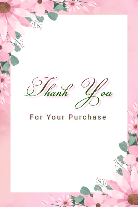 Copy of White Pastel Thank You Card Poster | PosterMyWall