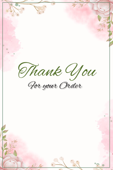 White Pastel Thank You Card Poster Template | PosterMyWall