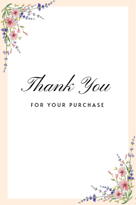 White Pastel Thank You Card Poster Template | PosterMyWall
