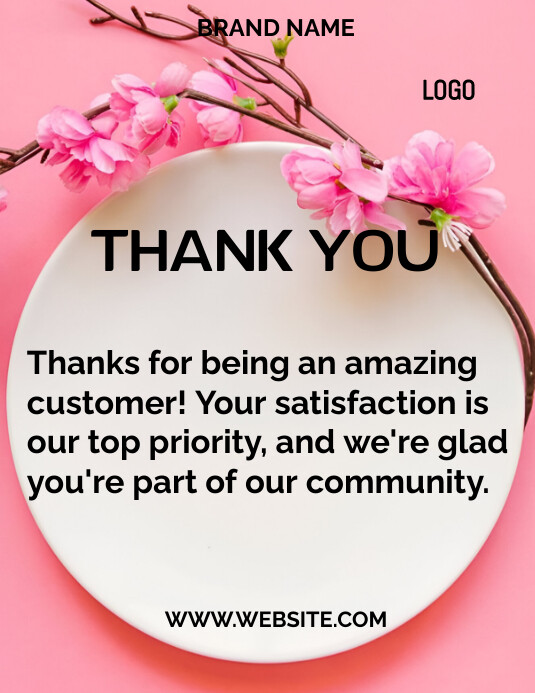 Copy of White Pastel Thank You Flyer (us Letter) | PosterMyWall