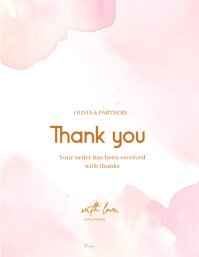 White Pastel Thank You For Your Order Flyer (us Letter) template