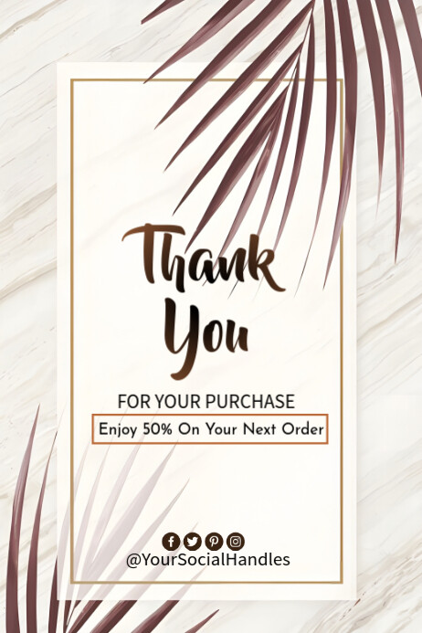 Copy of White Pastel Thank You For Your Purchase Poster | PosterMyWall