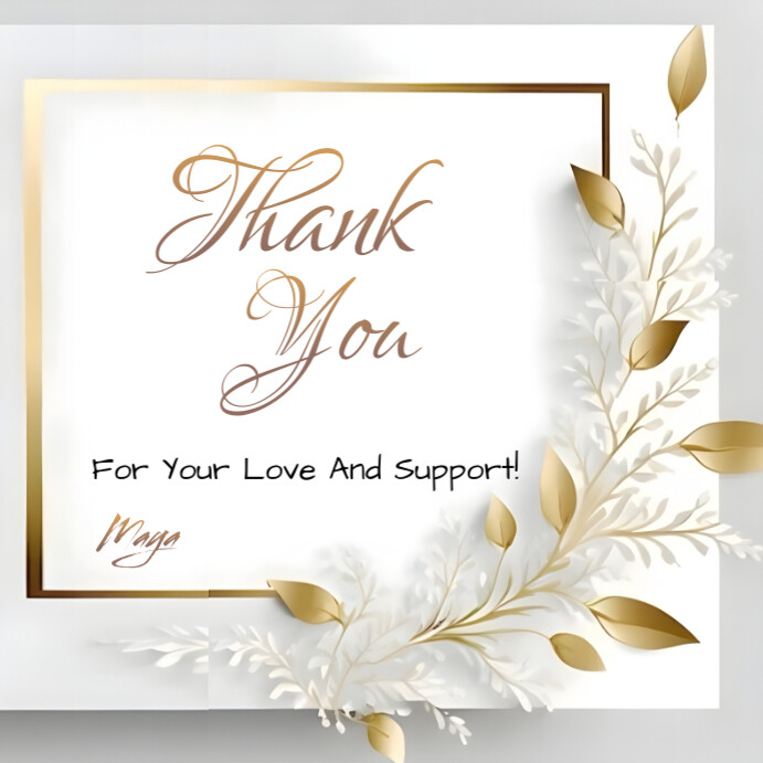 Copy of White Pastel Thank You Instagram Post | PosterMyWall