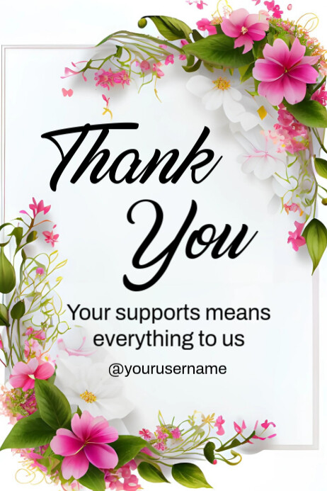 Copy of White Pastel Thank You Poster | PosterMyWall