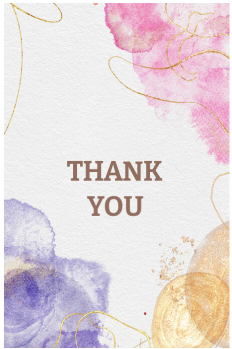White Pastel Thank You Poster Flier Poster Template | PosterMyWall