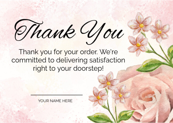 Thanks. Post White Pastel Thank You Posts Postcard Template | PosterMyWall