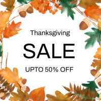 White Pastel Thanksgiving Day Wish Cards  Logo template