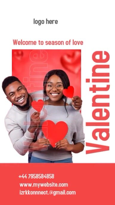White Pastel Valentine's Day  Youtube Short template