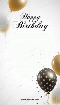 White Pastel White Background Joyful Happy Birthday  Business Card template
