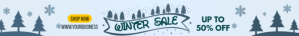 White Pastel Winter Sale Leaderboard template