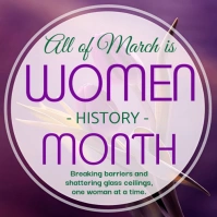 White Pastel Women's History Month  Instagram Post template