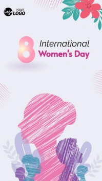 White Pastel  Women’s Day Celebration Instagram Story template