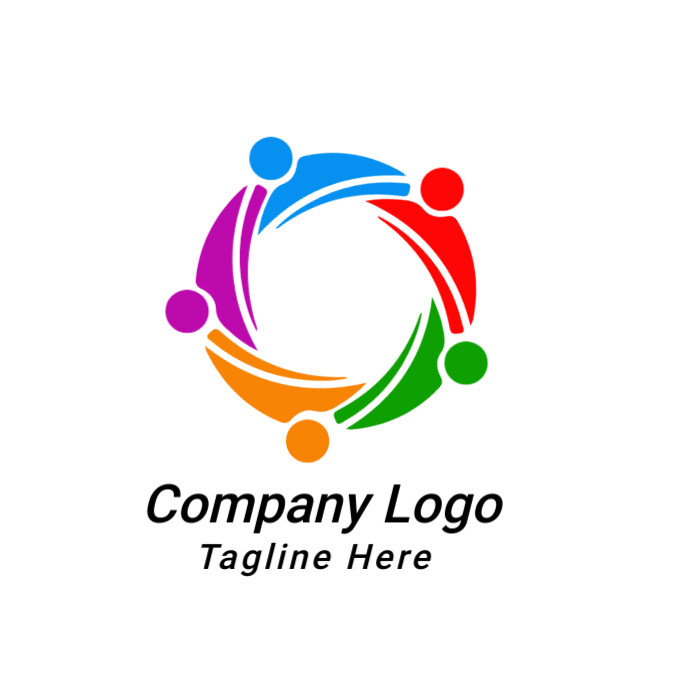 White  People-community-teamwork-company-business- Logo template