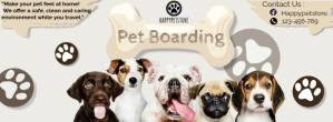White Pet Facebook Cover Photo template