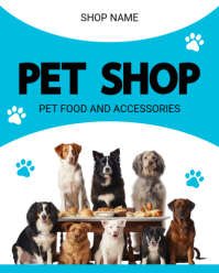 White Pet Shop Instagram Portrait Template