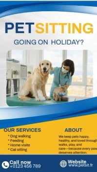 White Pet Sitting Services  Instagram Reel template