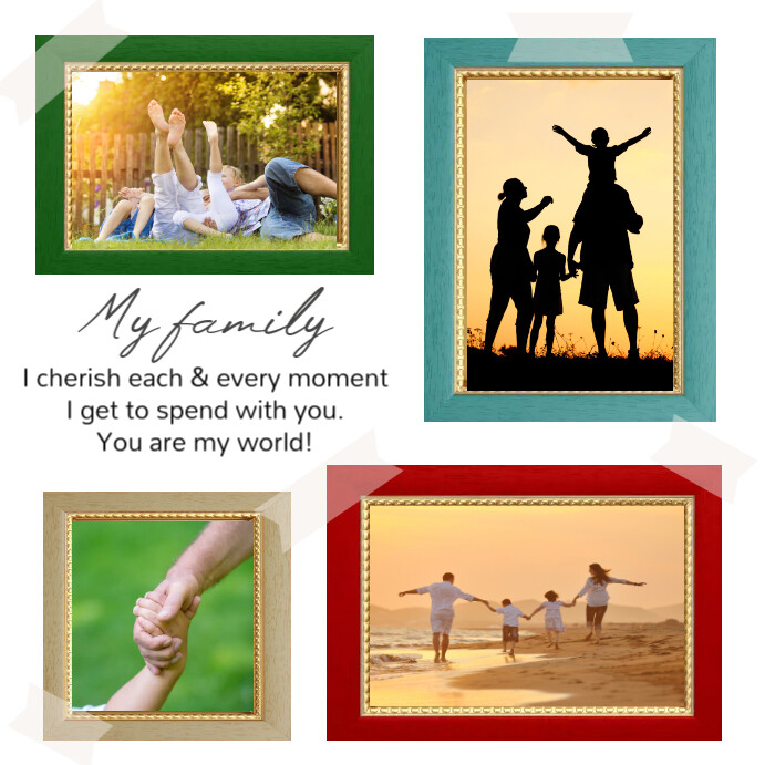 White Photo Collage Template Design Square (1:1)