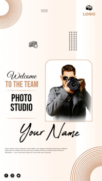 White Photo Studio Welcome Template Instagram Story
