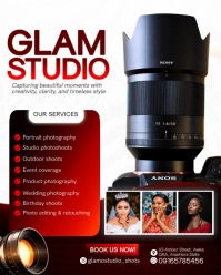 White Photography Services Instagram Portrait Video template