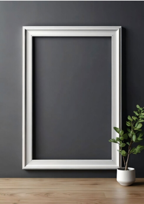 White picture frame A3 template