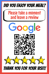 White Please Leave A Review Template Poster