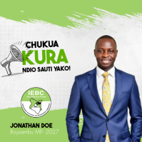 White Political Campaign Instagram Post template