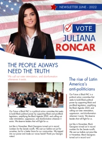 White political newsletter design A4 template