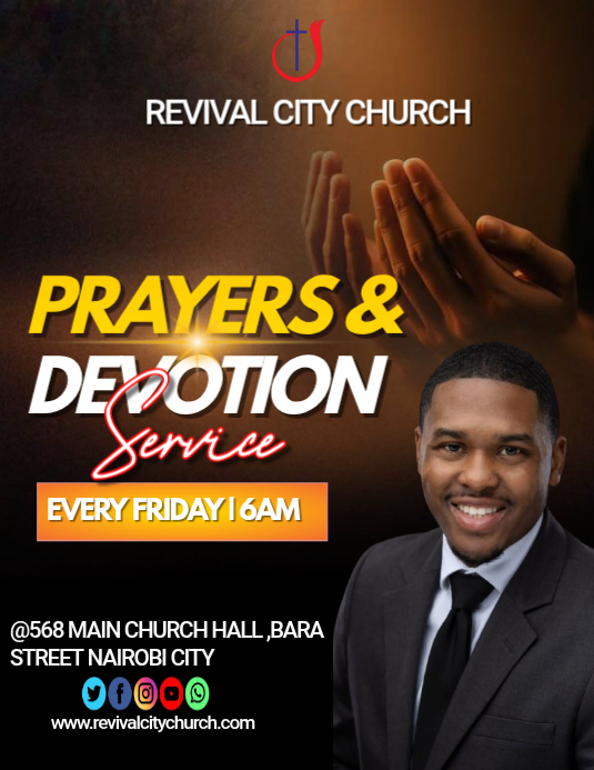 Copy of White Prayer And Devotion Flyer (us Letter) | PosterMyWall