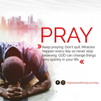 White Prayer and Faith Instagram Post Video Wpis na Instagrama template