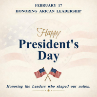 White President's Day Instagram Post template