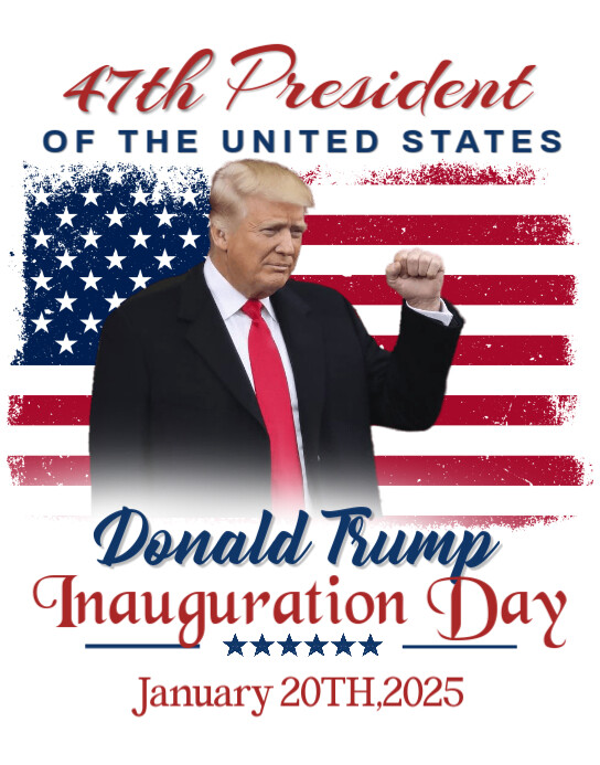 White President Inauguration Day Poster/wallboard Template | PosterMyWall