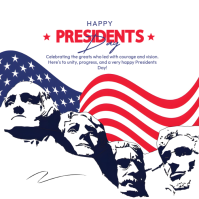 White Presidents Day Celebration Instagram Post template