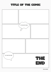 White  printable Comic Strip Template A4