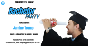 White Profesional Bachelor Party  Gambar Bers Изображение, которым поделились на Facebook template