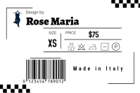 White Profesional Hang Tag For Clothes, Bag, Or Shoes. Label Store, Bussiness Label Label template