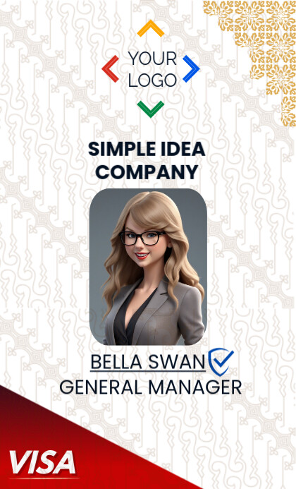 White Corporate Id Card Posters Template | PosterMyWall