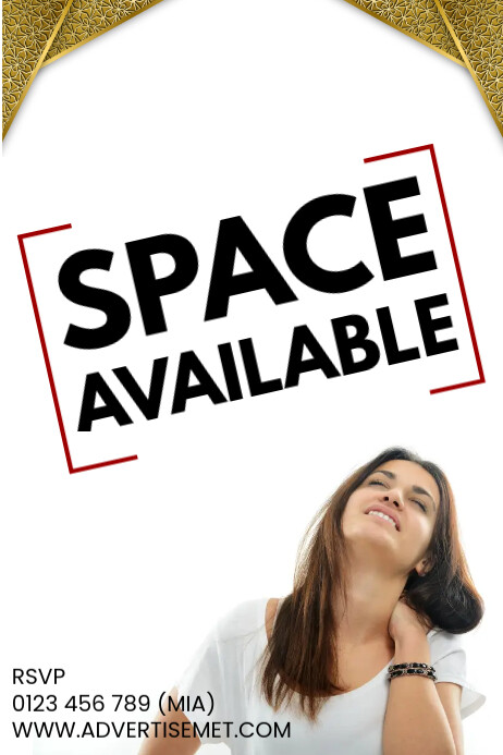 White Profesional Space Avaiable For Rent Poster Template | PosterMyWall