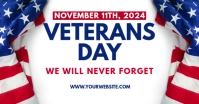 White Profesional Veteran's Day Gambar Bersama Facebook template