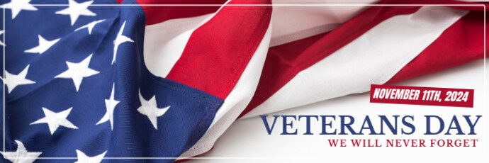 White Profesional Veteran's Day Tajuk Twitter template