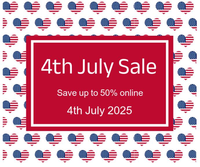 White Professional #4th July Sales  Medium Rectangle Persegi Panjang Sedang template