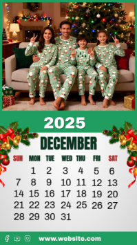 White Professional 2025 December Calendar Instagram Story template