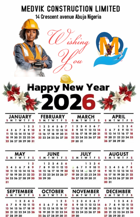 White Professional 2026 Corporate New Year Wall Calendar Template For ...