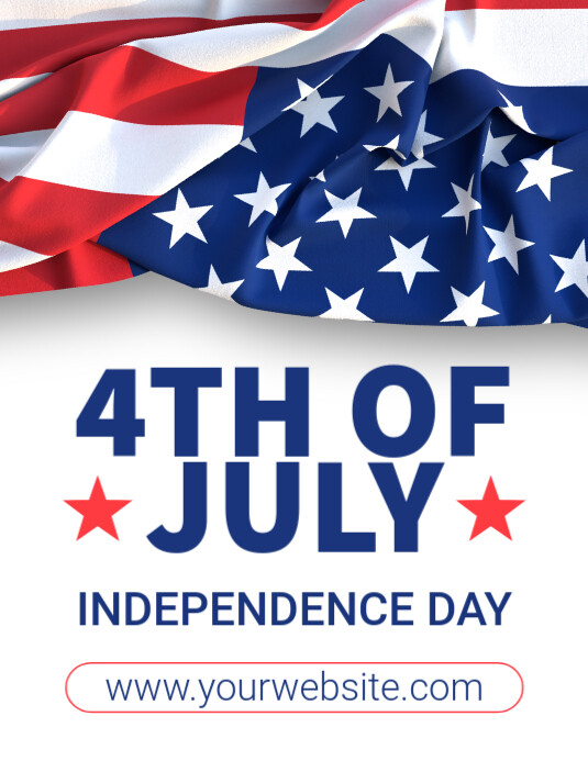 White Professional 4th Of July Flyer (us Letter) template