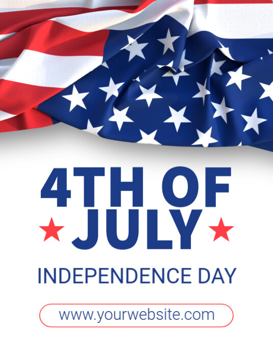 White Professional 4th Of July Flyer (us Letter) template