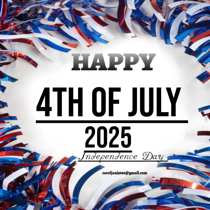 White Professional 4th Of July  Instagram Post template