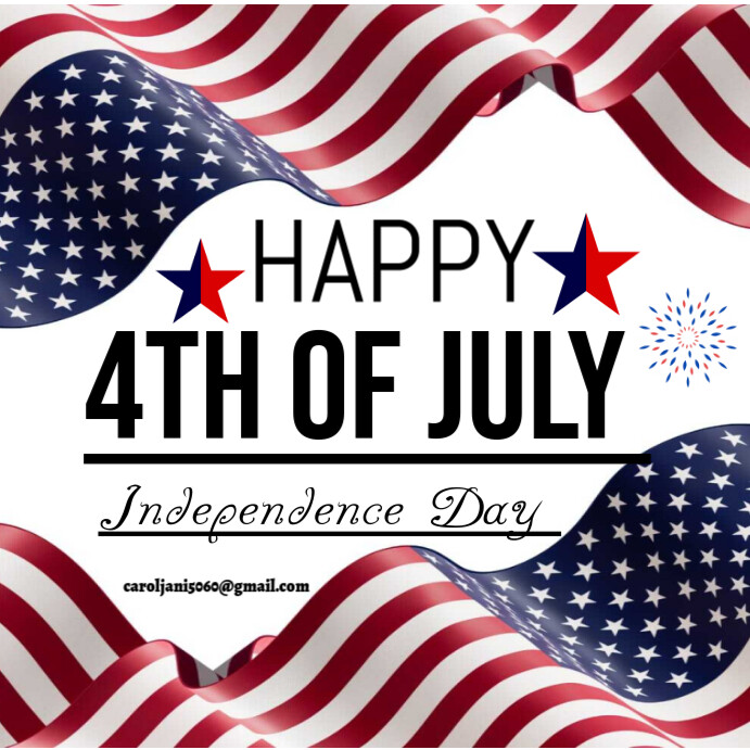 White Professional 4th Of July  Instagram Post Iphosti le-Instagram template