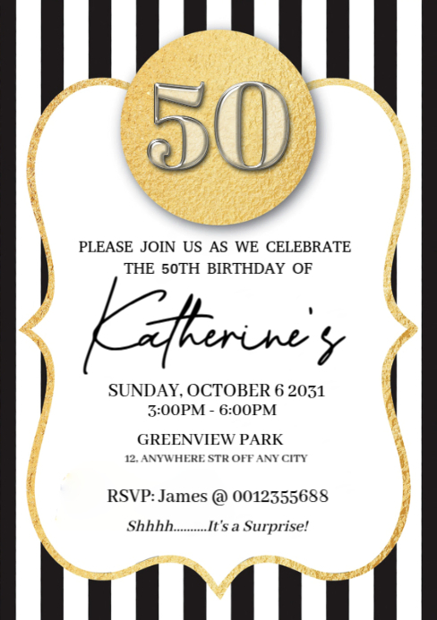 White Professional 50th Birthday Flyer A5 Template PosterMyWall White Professional 50th Birthday Flyer A5 Template PosterMyWall