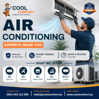 White Professional AC Conditioning Services Instagram Post template
