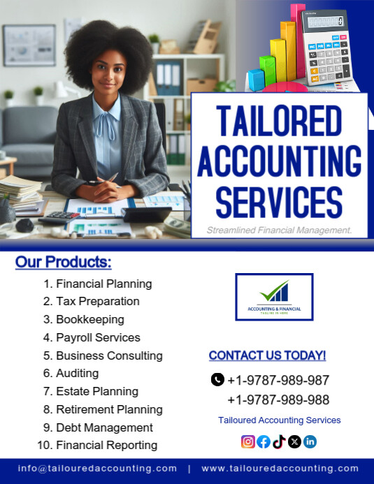 Accounting Advertising Examples White Professional Accountant Business Ad Fly Template | PosterMyWall