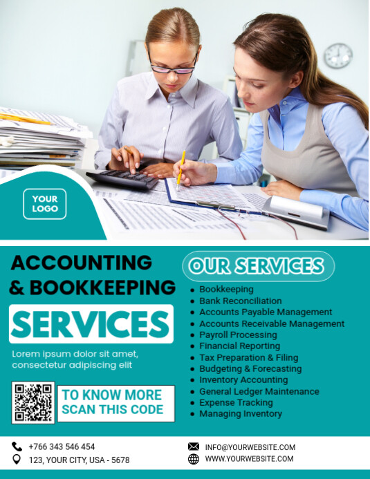 Copy of White Professional Accounting And Bookeeping Services Flyer (us ...